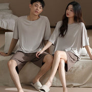 Modal Stretch Couple Pajama Set | Minimalist Lightweight Loungewear