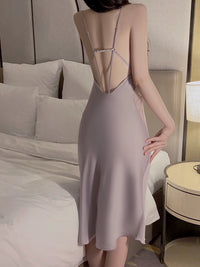 Open Back Camisole Silky Smooth Dress