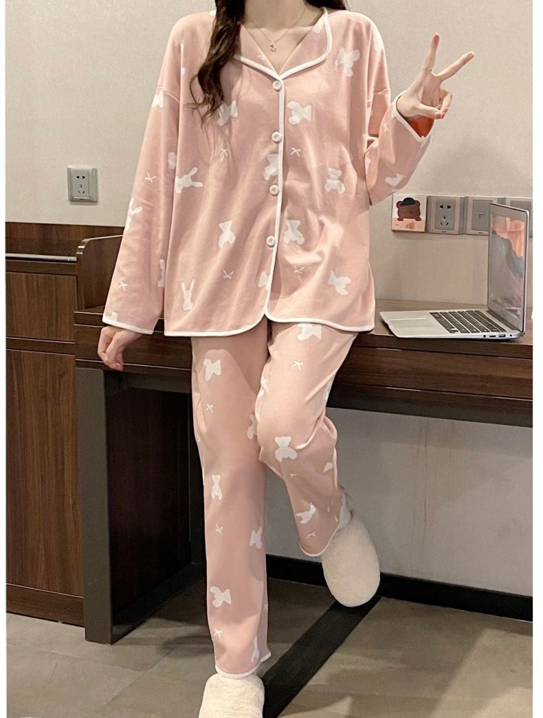 Pink Pure Cotton Soft Two-Piece Pajama Set