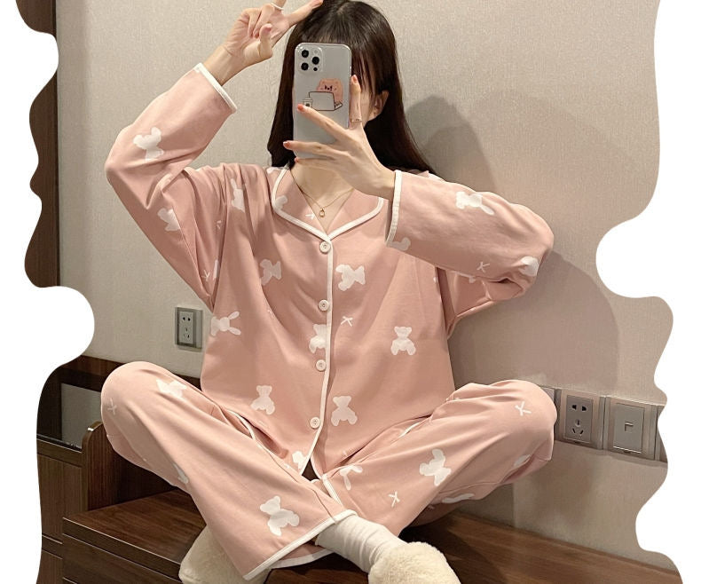 Pink Pure Cotton Soft Two-Piece Pajama Set