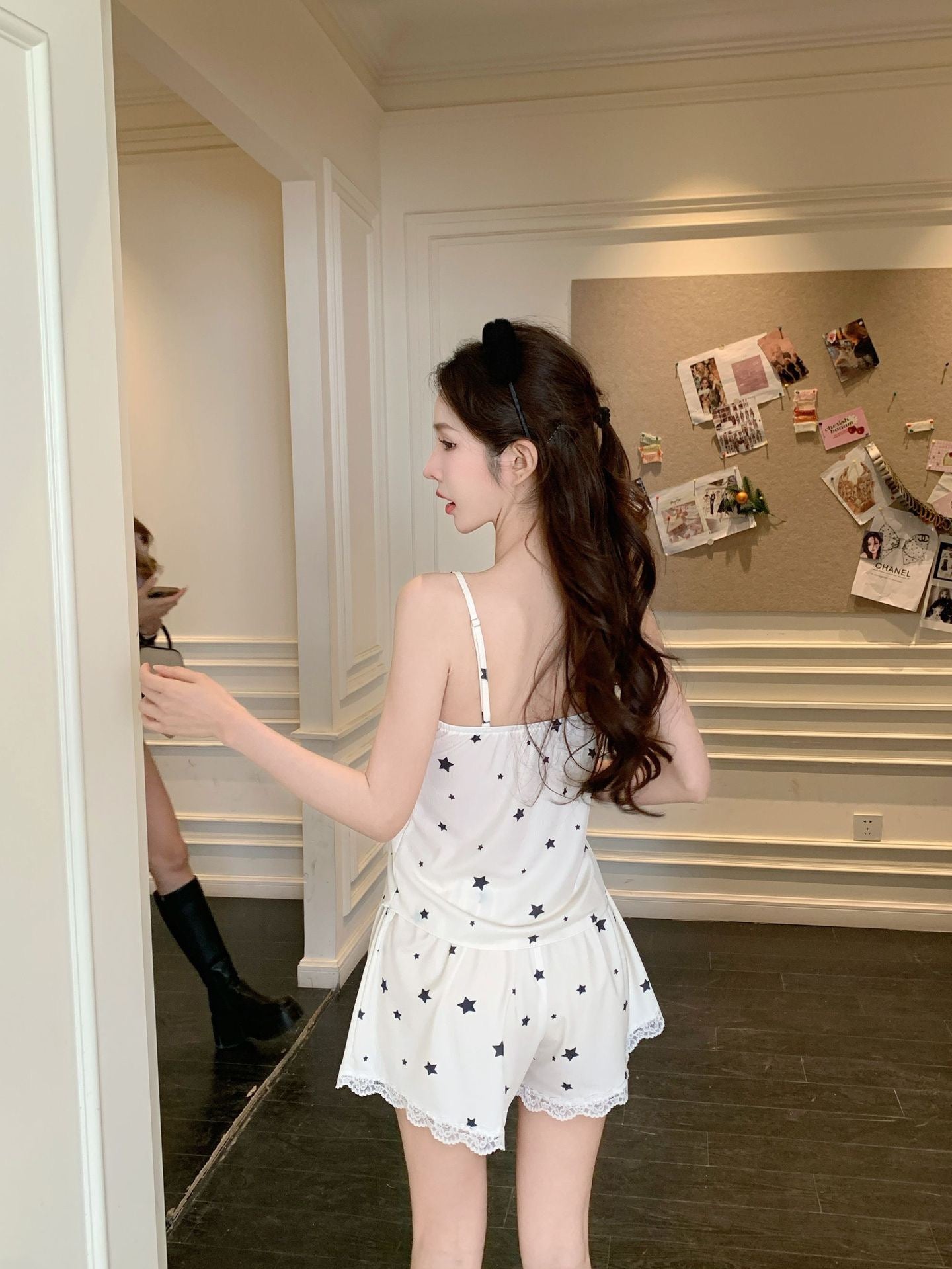 Cutie Beige Modal Cotton Pajama Set