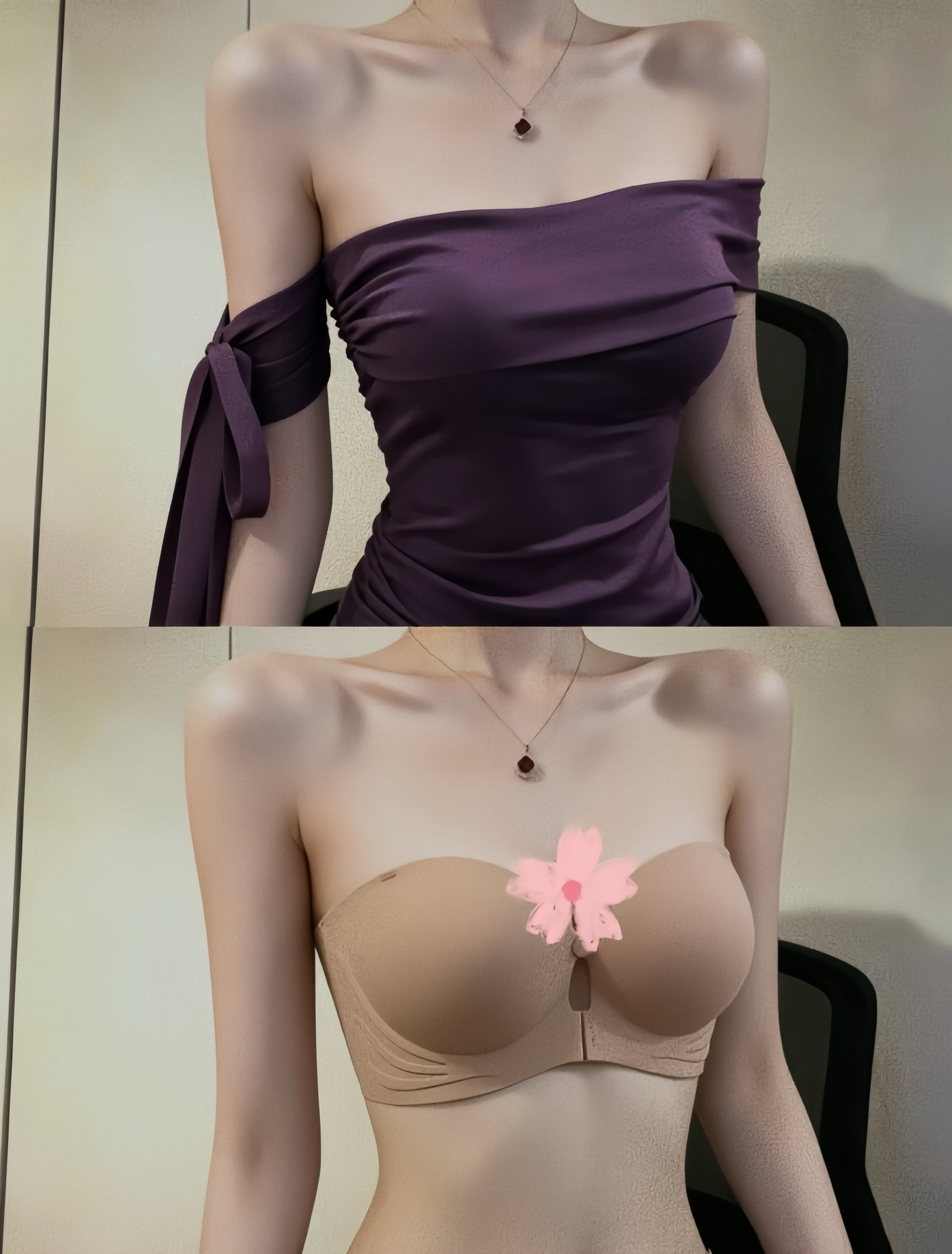 Double Clasp Strapless Push Up Bra – Invisible Backless Anti-Slip Bra