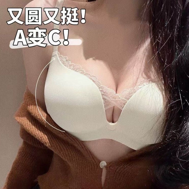 Wireless Push Up Bra for Women | Deep V Cleavage Enhancing Bra