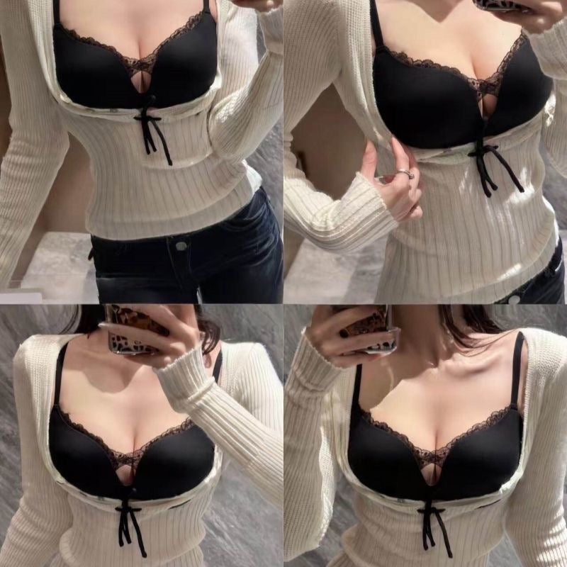 Wireless Push Up Bra for Women | Deep V Cleavage Enhancing Bra