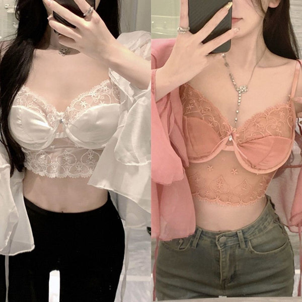 Embroidered Lace Court Style Sexy Bra