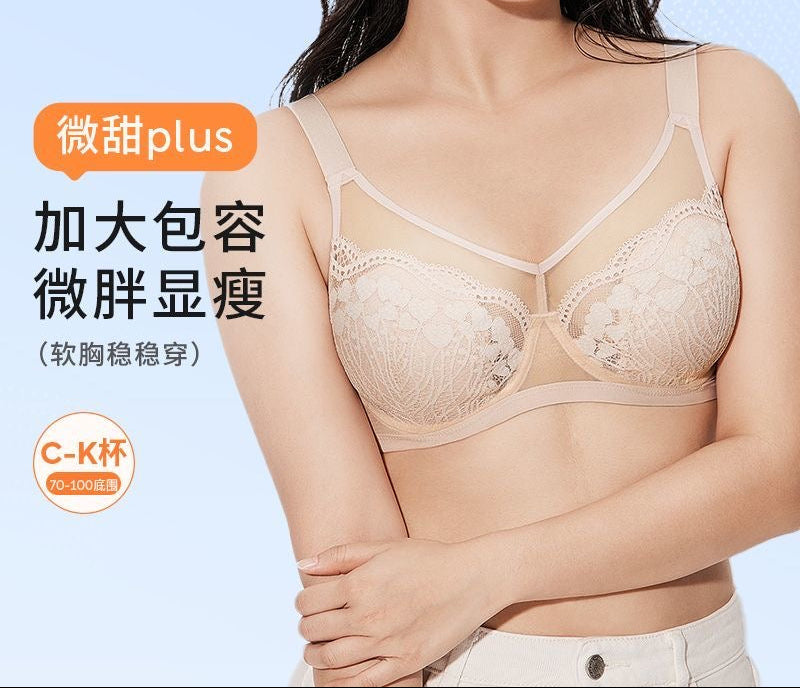 Full Coverage Lightweight Lace Bra for Large Bust | Better Support