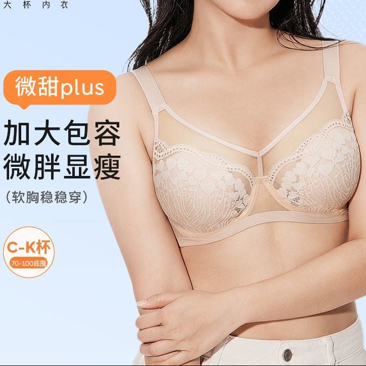 Full Coverage Lightweight Lace Bra for Large Bust | Better Support