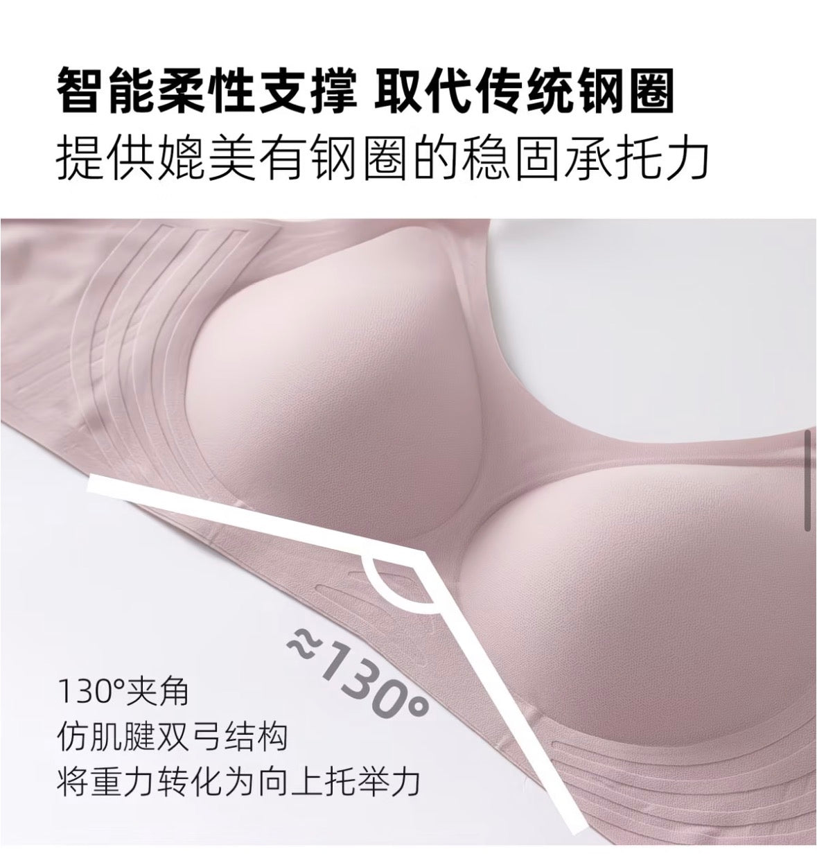 Seamless Wireless Bra with Side Support & Lift