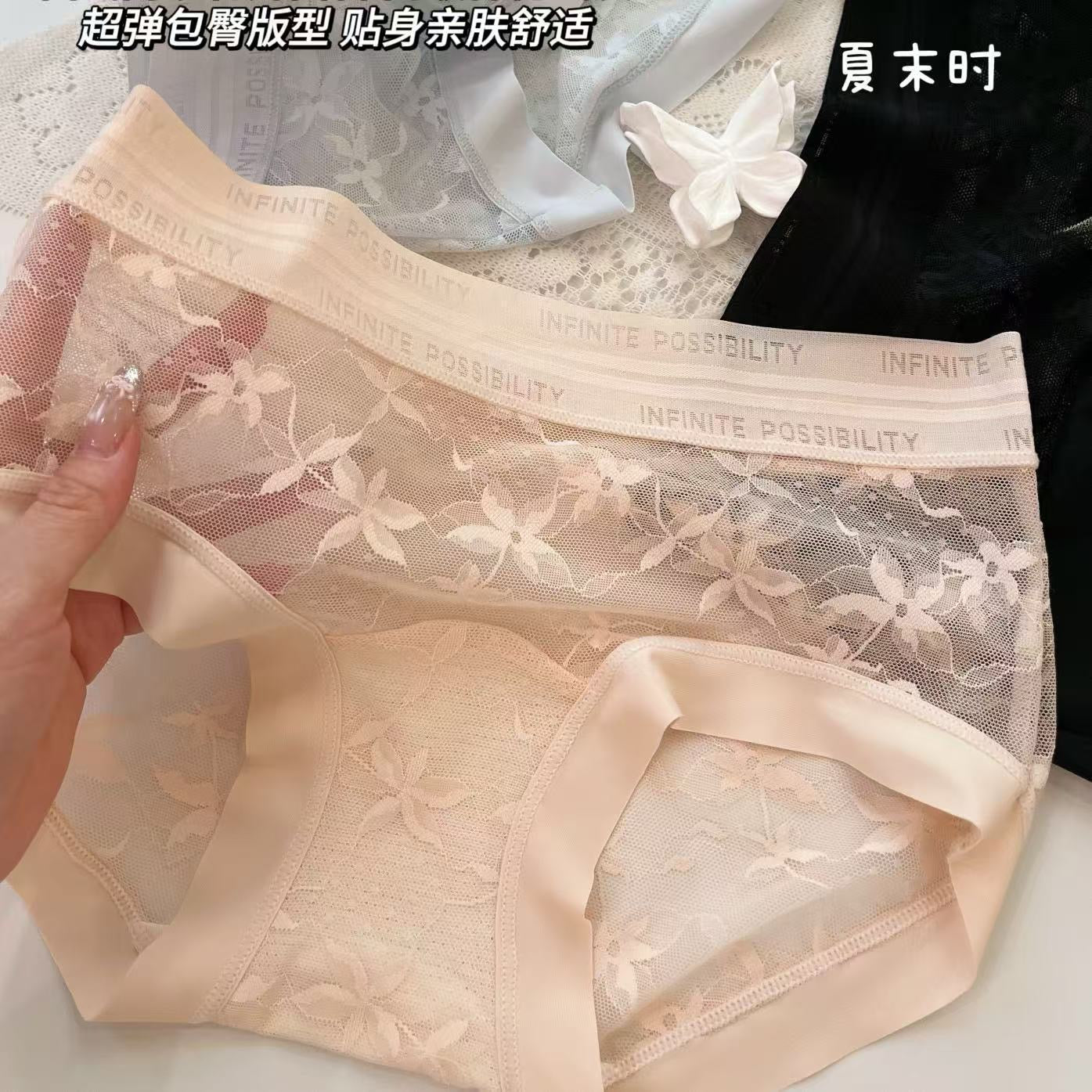Full Coverage Lace Briefs | 3D Hip-Hugging High Waist Panties