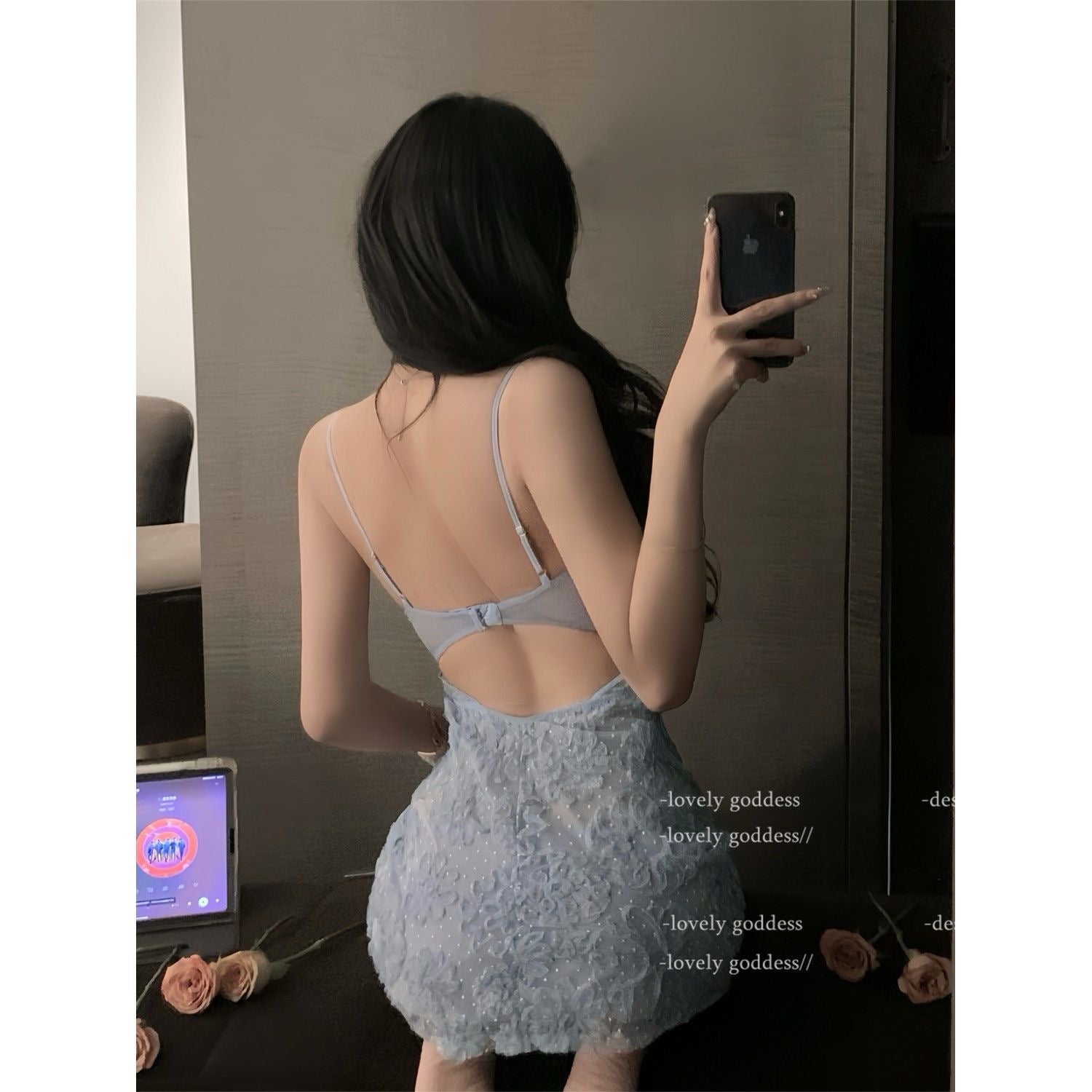 星雾花语透视绑带睡裙｜仙女系性感蕾丝睡衣