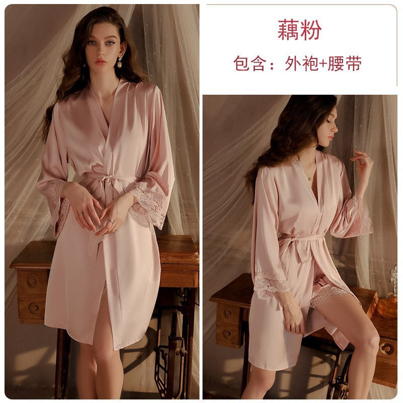 Premium Seduction Satin Nightdress Set