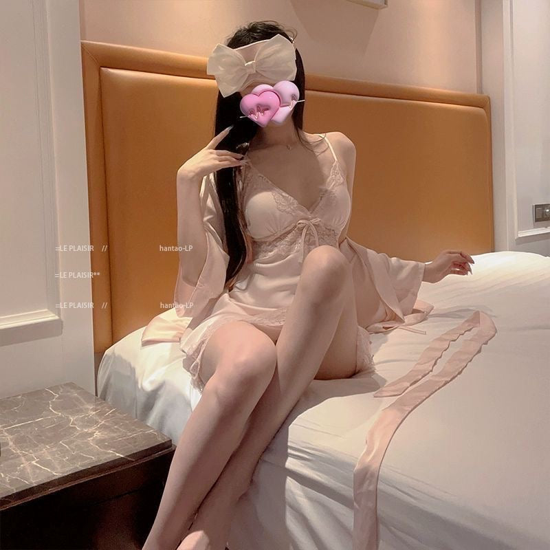 Women’s Satin Slip Dress Lingerie Set