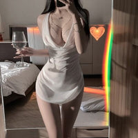Women’s Shiny Ribbon Camisole Sexy Dress