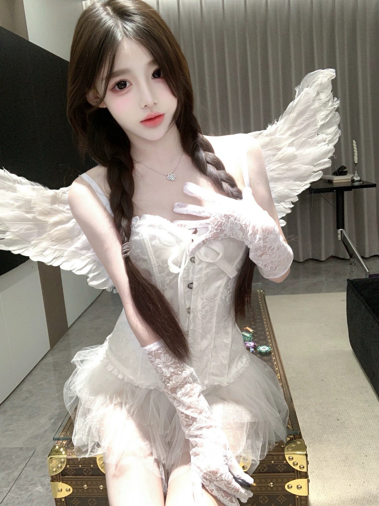 堕落天使诱惑套装-白色