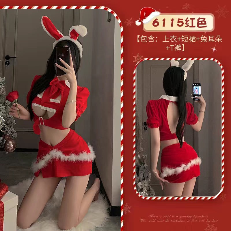 Christmas New Year Fluffy Trim Cosplay Costume