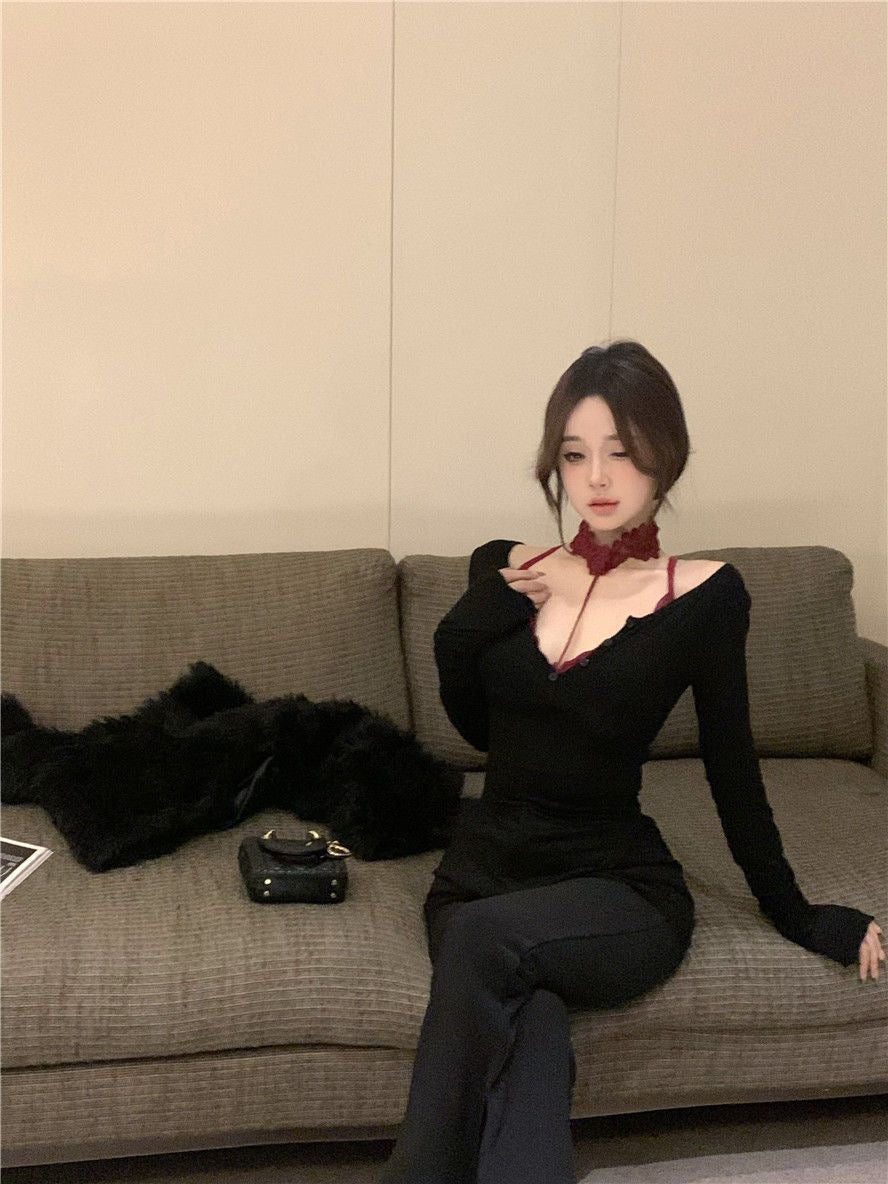 Sexy Halter Lace Two-Piece Set