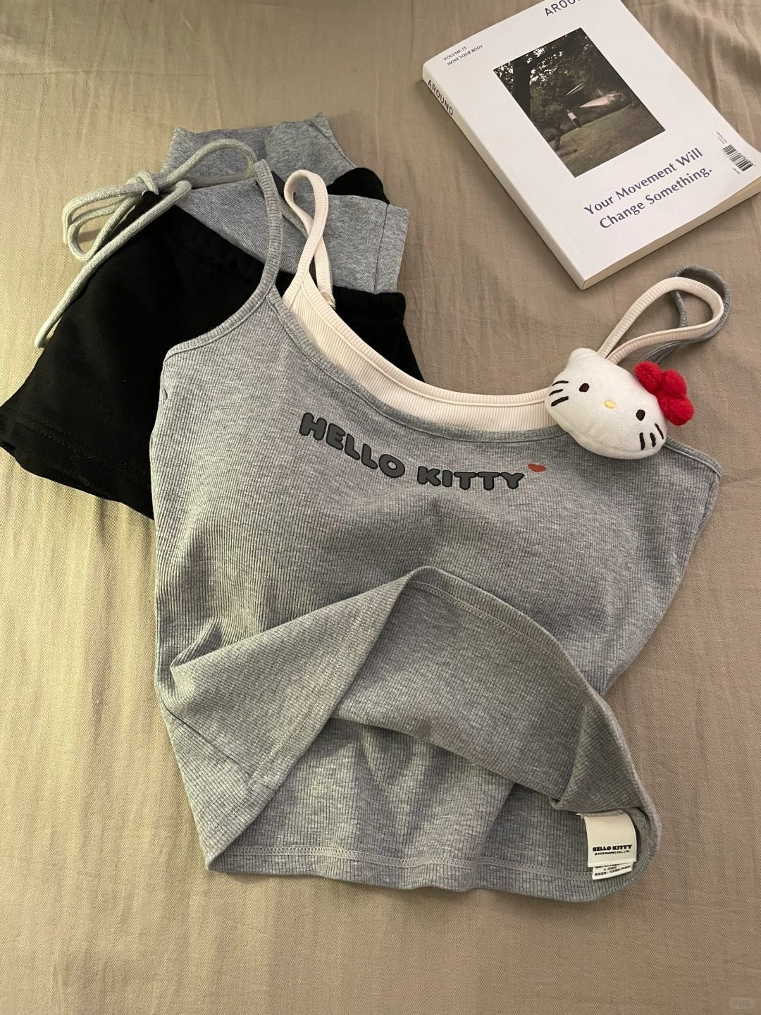 Hello Kitty软糯纯棉家居服｜吊带短裤睡衣两件套