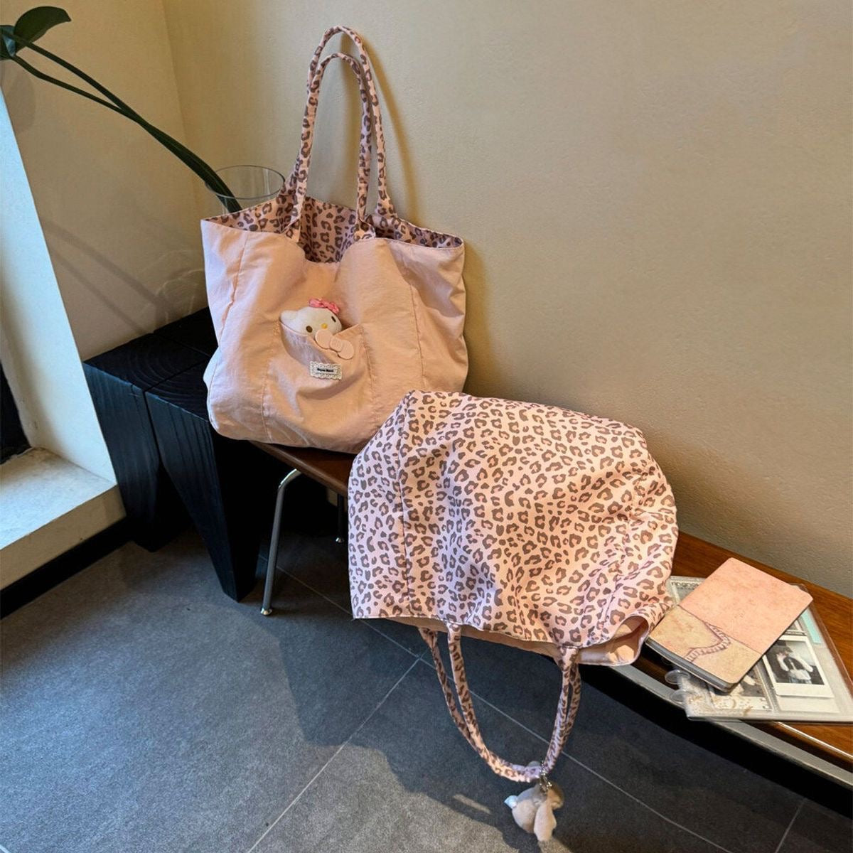 DISPLAY ONLY - Large-Capacity Leopard Print Tote Bag