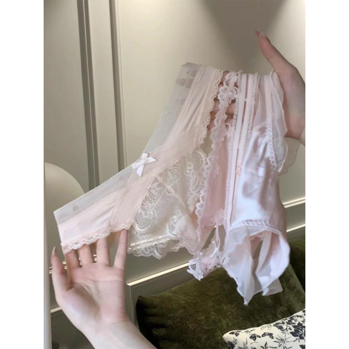 甜美粉红诱惑内裤套装 - 4 件装