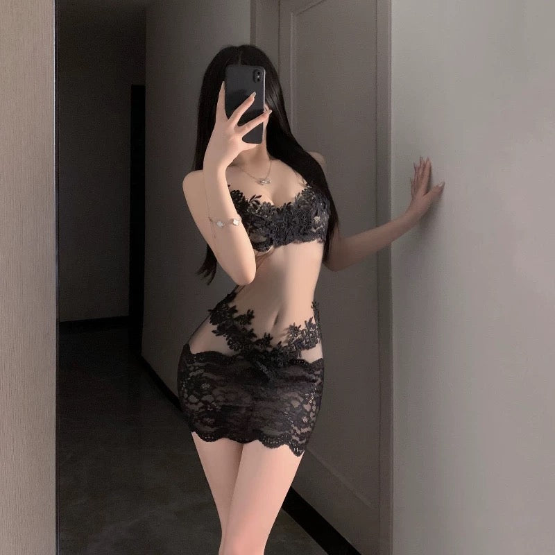 Goddess Sheer Lace Nightdress