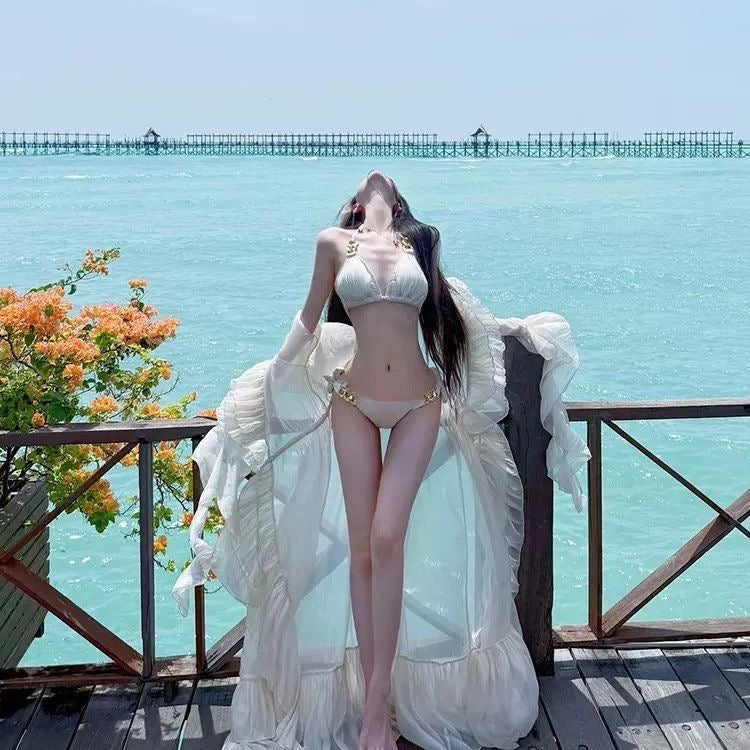 Goddess Curve Waist-Sculpt Maxi Swimsuit