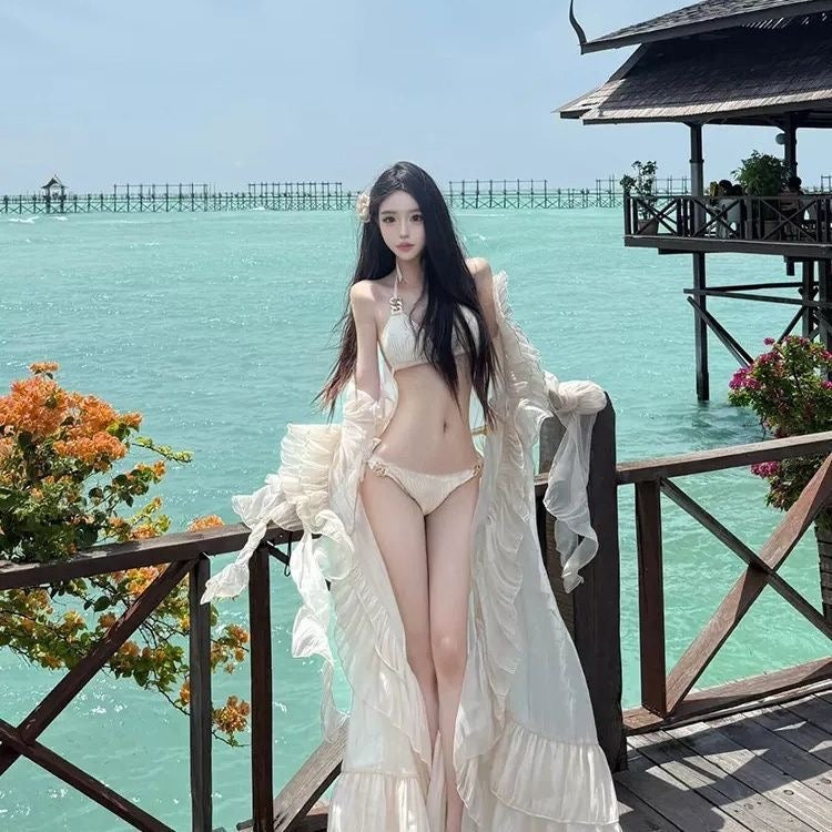 Goddess Curve Waist-Sculpt Maxi Swimsuit