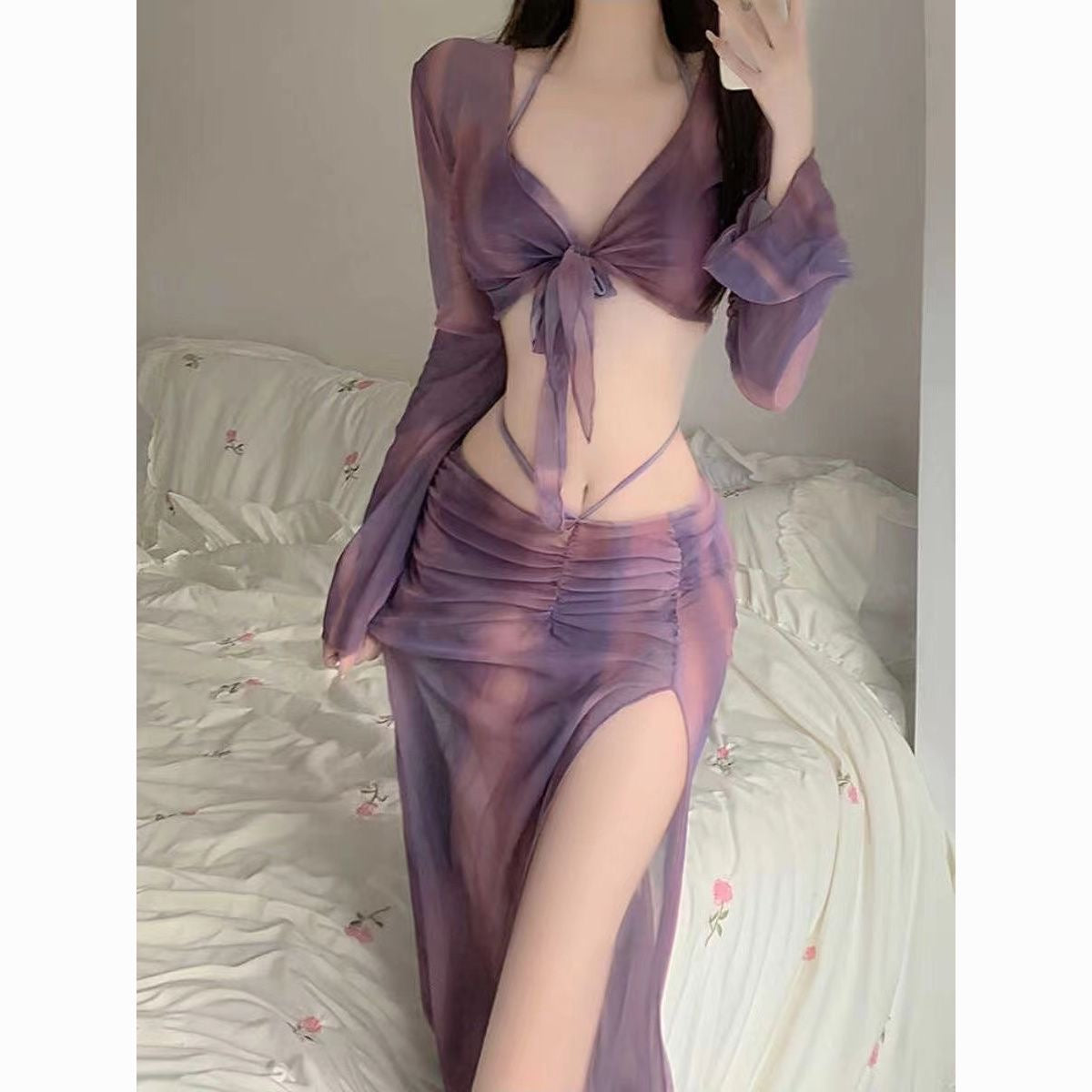 Seductive Cutout Fitted Maxi Swimsuit