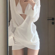 Shadow V-Slit Maxi Swimsuit