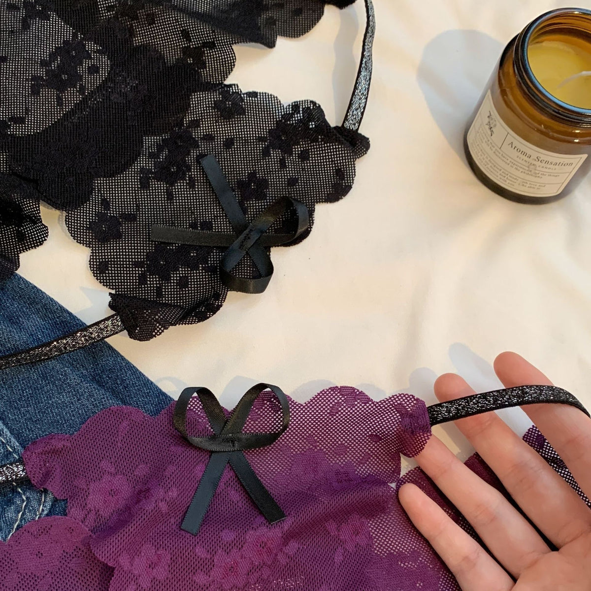 Floral Sheer Lace Seamless Briefs