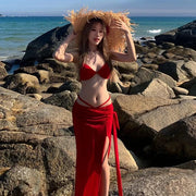 Ruby Tides Skirted Suit