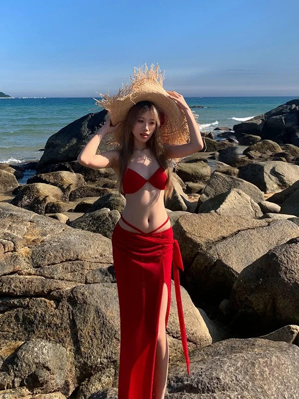 Ruby Tides Skirted Suit