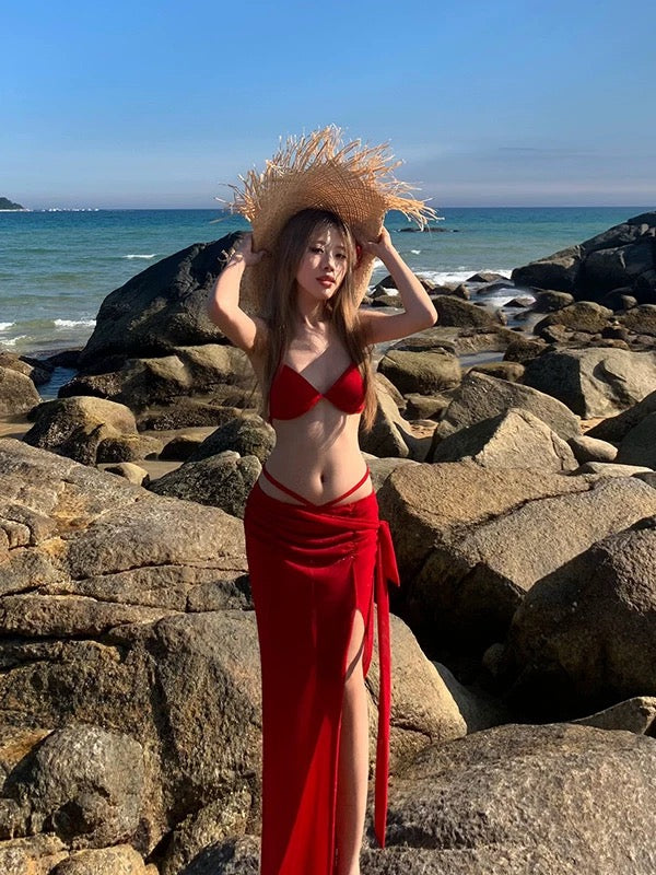 Ruby Tides Skirted Suit