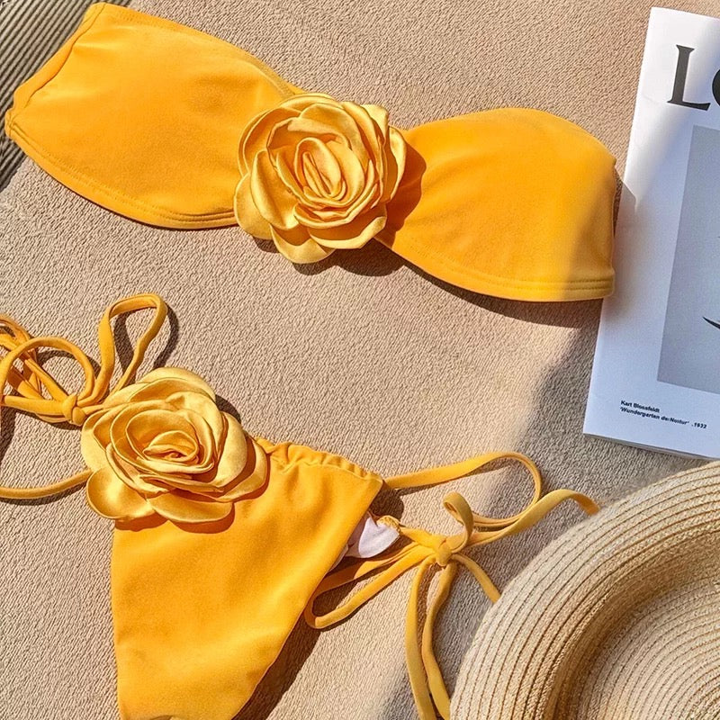 Silky Curve Halter Maxi Swimsuit