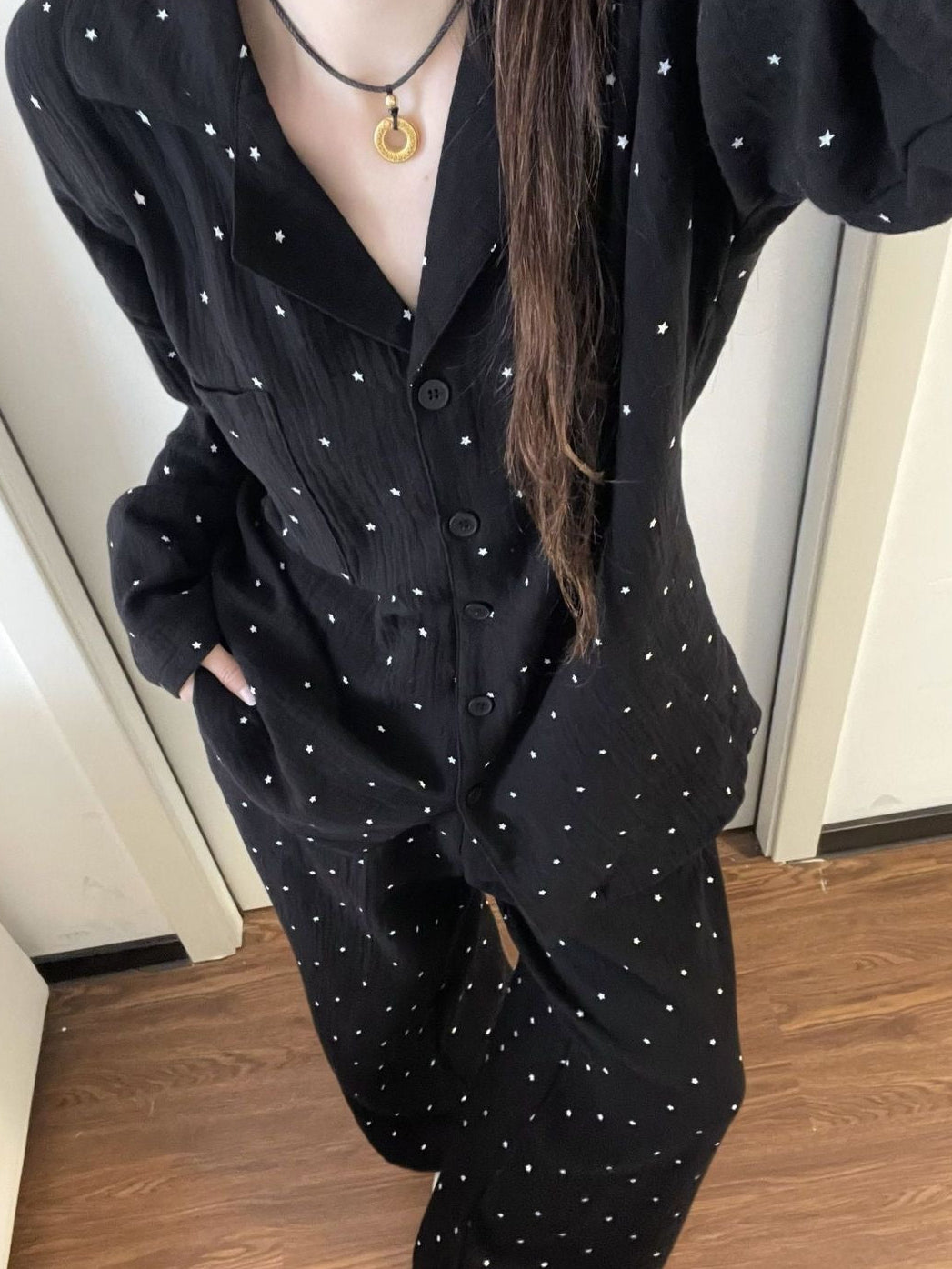 纯棉｜黑夜星河收腰家居服套装