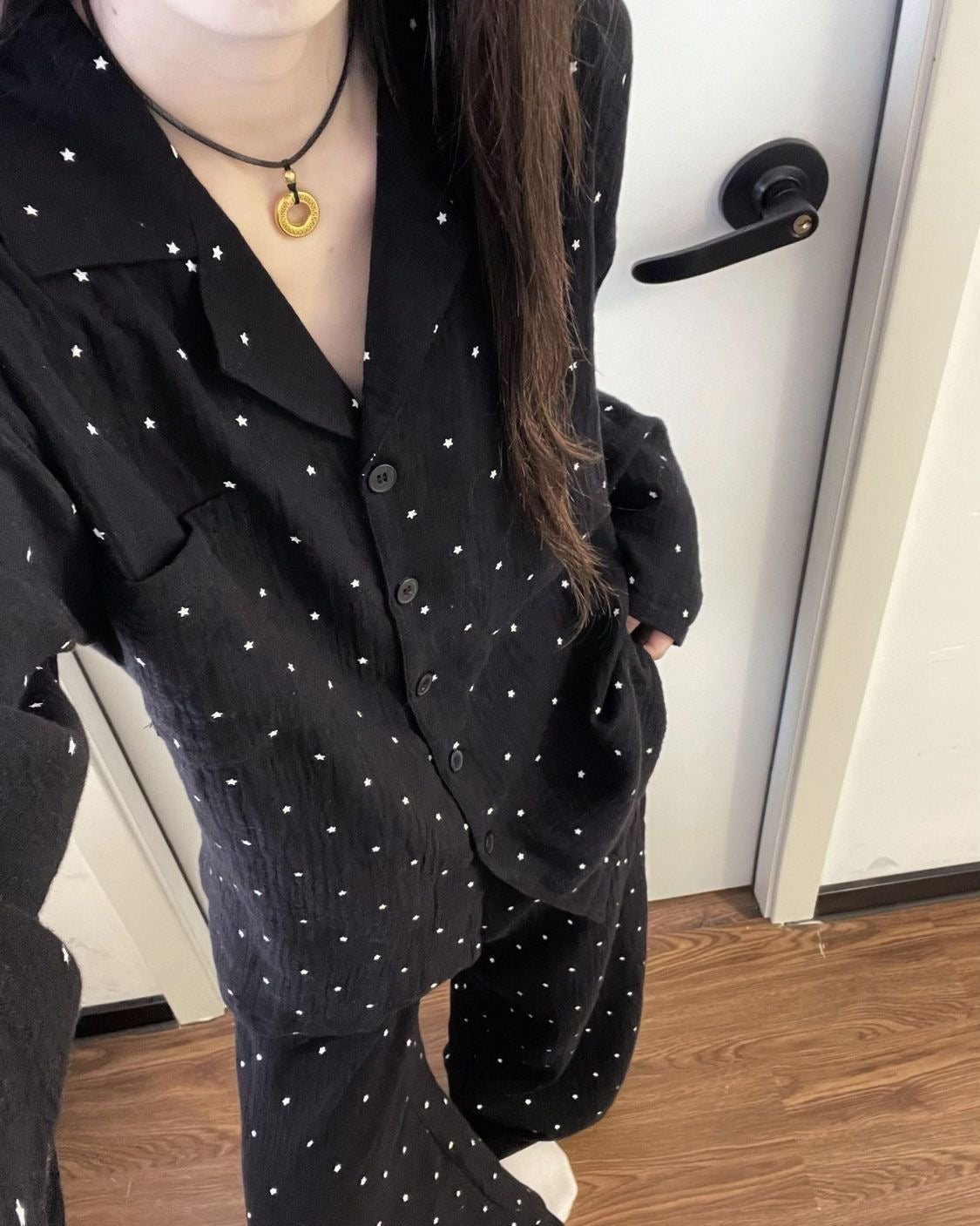 纯棉｜黑夜星河收腰家居服套装