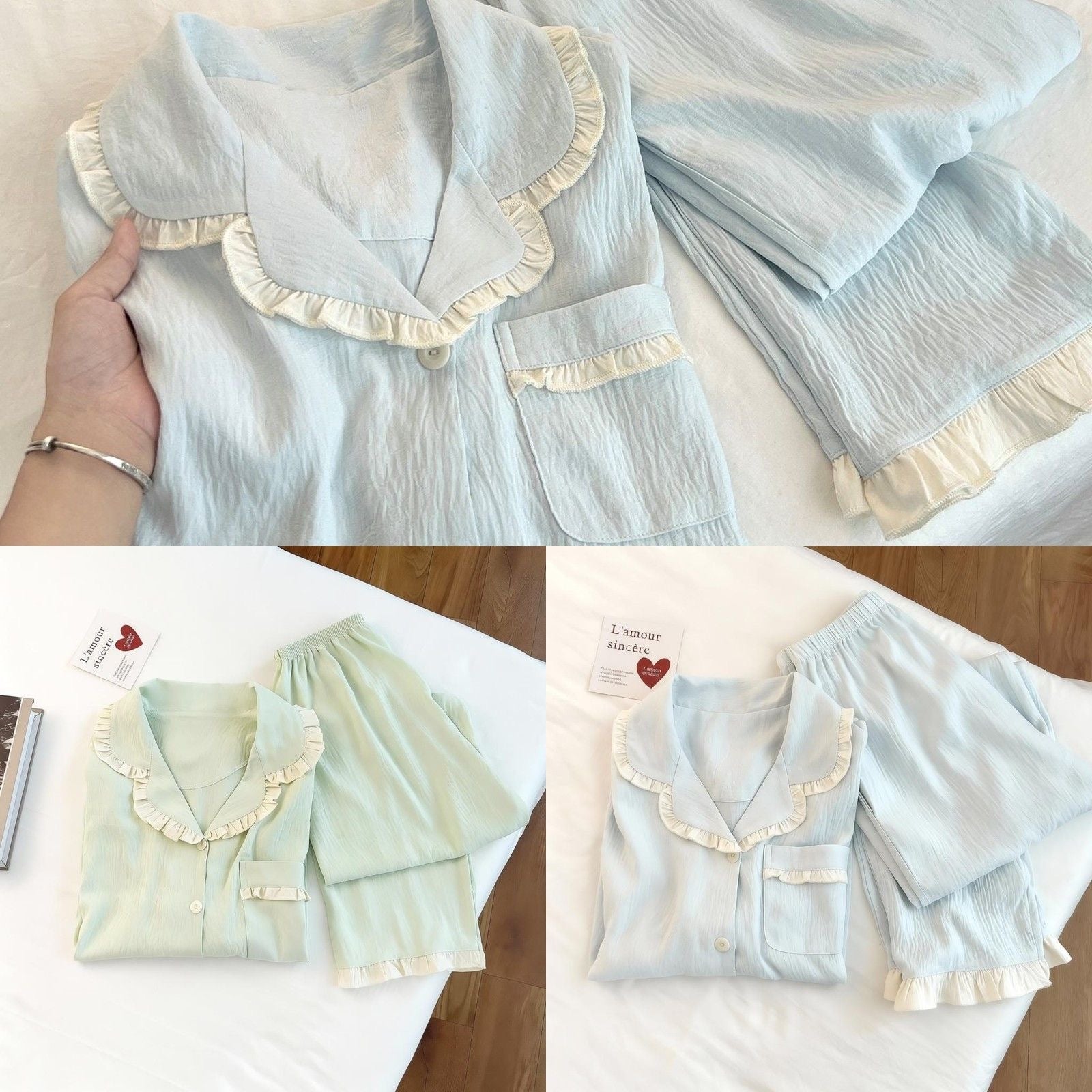 CloudSoft Cotton Ruffle Pajama Set