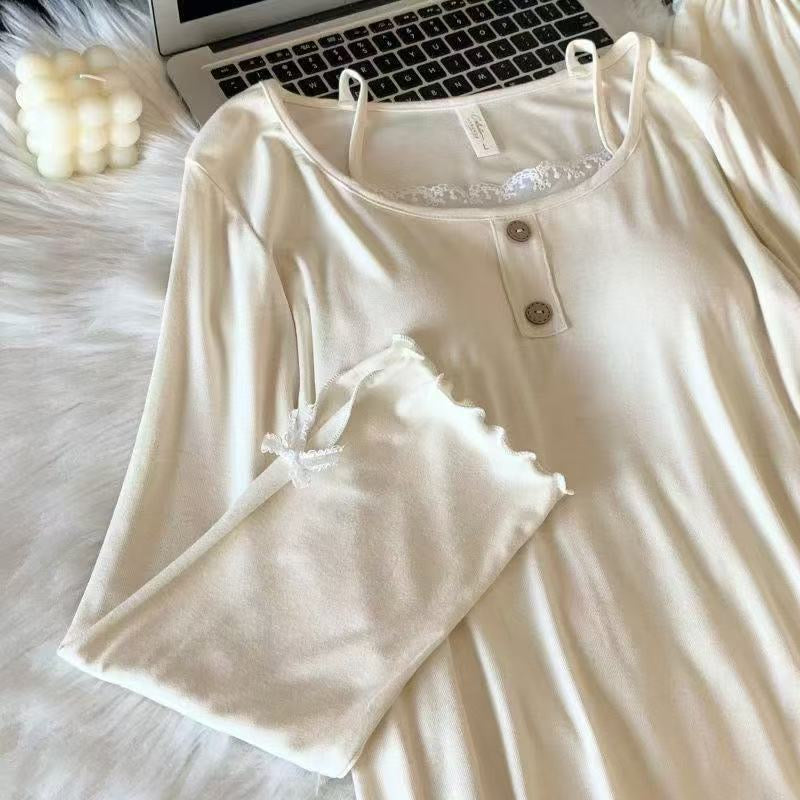 Women’s Modal Cotton Pajama Set | Removable-Pad Sleepwear