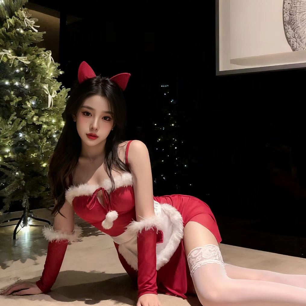 可爱俏皮圣诞连衣裙