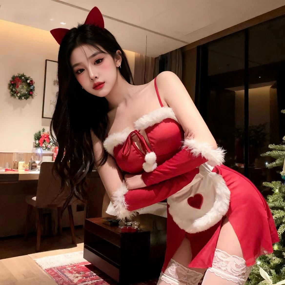 可爱俏皮圣诞连衣裙