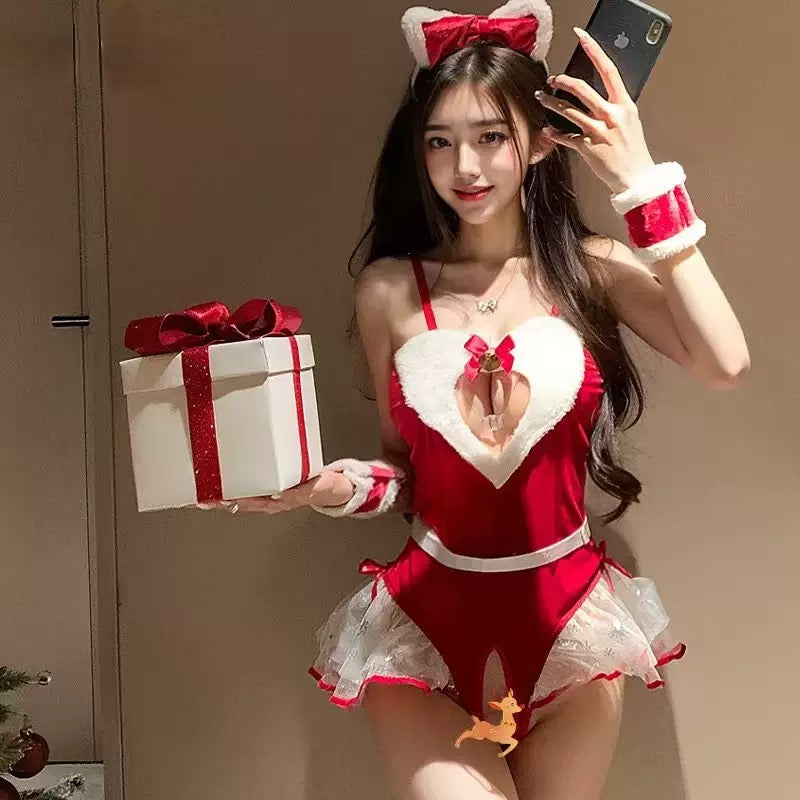 Sugar & Spice Slit Xmas Dress