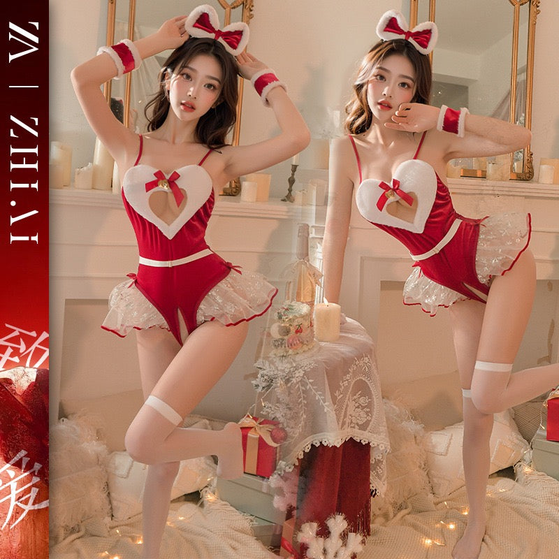 Sugar & Spice Slit Xmas Dress