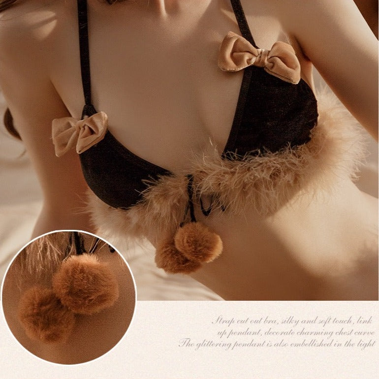 Secret Land Lingerie | Plush Fluffy Feather Little Deer Costume Secret Land Lingerie | Plush Fluffy Feather Little Deer Costume