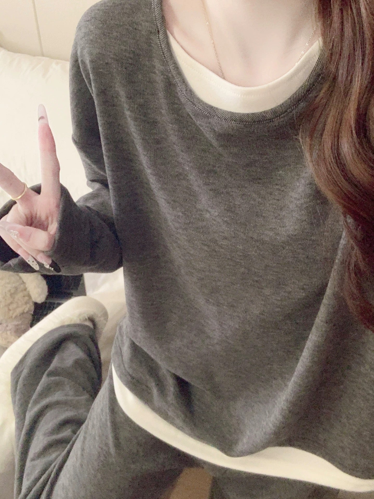 羊绒慵懒家居服两件套