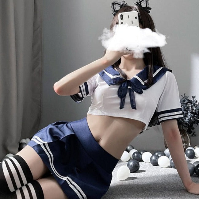 Sexy, Cute, Youthful Low Waist School Girl Costume