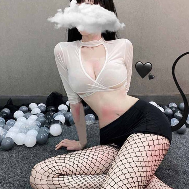 See Through Office Lady Costume Hip Skirt
