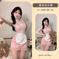 Pink Sweetie Maid Costume Bodycon Camisole Dress