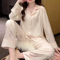 Cute Bunny Print Silky Smooth Home Pajamas